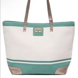 Thursday Friday Gold Toe Tote Creme De Menthe
